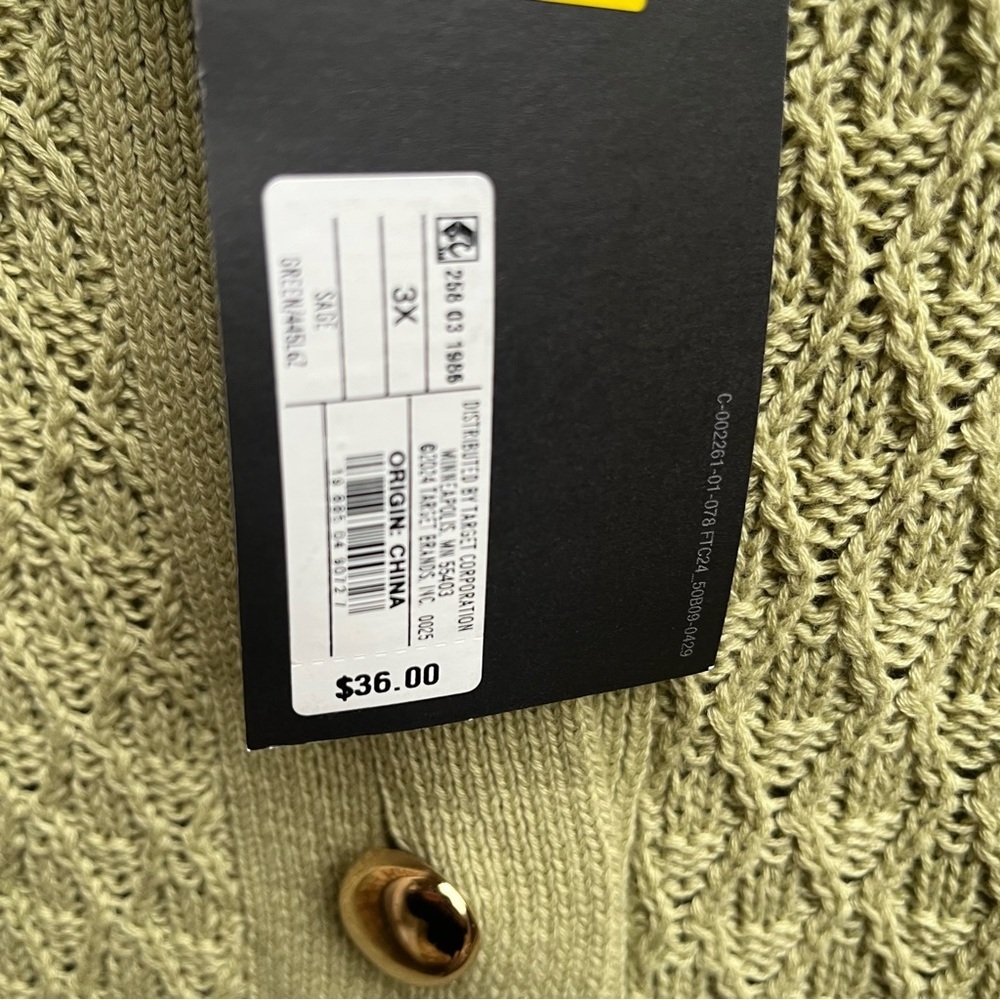 Future Collective Sleeveless Cardigan Vest in Sage Green - Picture 3 of 5